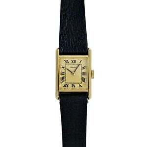 Seiko Tank Ladies Vintage Mechanical Gold Plated 1980's Wrist Watch Rare